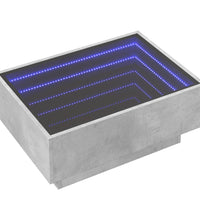 LED-Couchtisch Betongrau 70x50x30 cm Holzwerkstoff