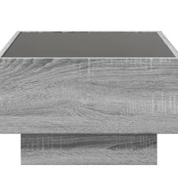 LED-Couchtisch Grau Sonoma 70x50x30 cm Holzwerkstoff