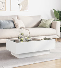 LED-Couchtisch Weiß 90x50x30 cm Holzwerkstoff