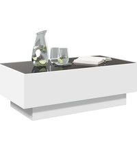 LED-Couchtisch Weiß 90x50x30 cm Holzwerkstoff