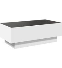 LED-Couchtisch Weiß 90x50x30 cm Holzwerkstoff