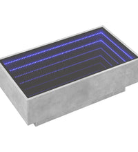 LED-Couchtisch Betongrau 90x50x30 cm Holzwerkstoff