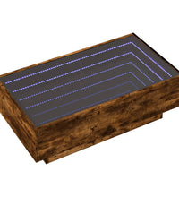 LED-Couchtisch Räuchereiche 90x50x30 cm Holzwerkstoff