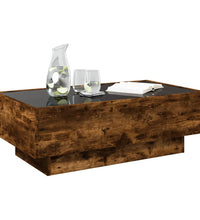 LED-Couchtisch Räuchereiche 90x50x30 cm Holzwerkstoff