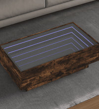 LED-Couchtisch Räuchereiche 90x50x30 cm Holzwerkstoff