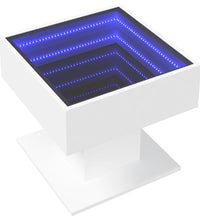 LED-Couchtisch Weiß 50x50x45 cm Holzwerkstoff