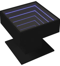 LED-Couchtisch Schwarz 50x50x45 cm Holzwerkstoff