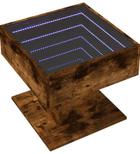 LED-Couchtisch Räuchereiche 50x50x45 cm Holzwerkstoff