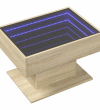 LED-Couchtisch Sonoma Eiche 70x50x45 cm Holzwerkstoff