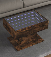 LED-Couchtisch Räuchereiche 70x50x45 cm Holzwerkstoff