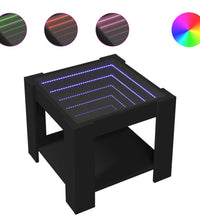 LED-Couchtisch Schwarz 53x53x45 cm Holzwerkstoff