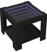 LED-Couchtisch Schwarz 53x53x45 cm Holzwerkstoff