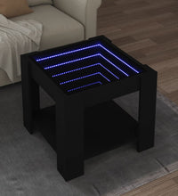 LED-Couchtisch Schwarz 53x53x45 cm Holzwerkstoff