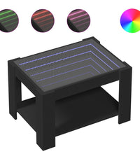 LED-Couchtisch Schwarz 73x53x45 cm Holzwerkstoff