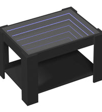 LED-Couchtisch Schwarz 73x53x45 cm Holzwerkstoff