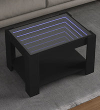 LED-Couchtisch Schwarz 73x53x45 cm Holzwerkstoff