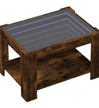 LED-Couchtisch Räuchereiche 73x53x45 cm Holzwerkstoff