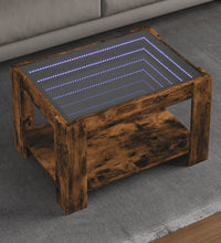 LED-Couchtisch Räuchereiche 73x53x45 cm Holzwerkstoff