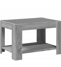 LED-Couchtisch Grau Sonoma 73x53x45 cm Holzwerkstoff