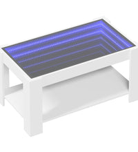 LED-Couchtisch Weiß 93x53x45 cm Holzwerkstoff