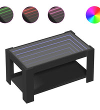 LED-Couchtisch Schwarz 93x53x45 cm Holzwerkstoff