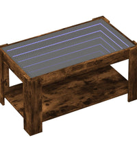 LED-Couchtisch Räuchereiche 93x53x45 cm Holzwerkstoff