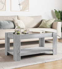 LED-Couchtisch Grau Sonoma 93x53x45 cm Holzwerkstoff