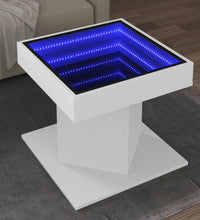 LED-Couchtisch Weiß 50x50x45 cm Holzwerkstoff