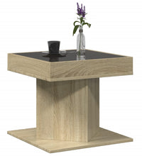 LED-Couchtisch Sonoma Eiche 50x50x45 cm Holzwerkstoff