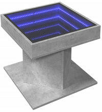 LED-Couchtisch Betongrau 50x50x45 cm Holzwerkstoff