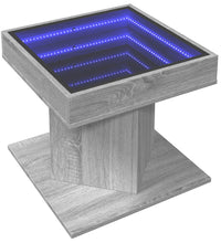 LED-Couchtisch Grau Sonoma 50x50x45 cm Holzwerkstoff