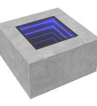 LED-Couchtisch Betongrau 60x60x40 cm Holzwerkstoff