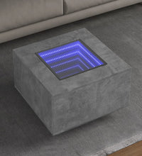 LED-Couchtisch Betongrau 60x60x40 cm Holzwerkstoff