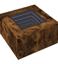 LED-Couchtisch Räuchereiche 60x60x40 cm Holzwerkstoff