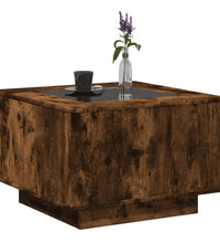 LED-Couchtisch Räuchereiche 60x60x40 cm Holzwerkstoff