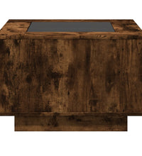 LED-Couchtisch Räuchereiche 60x60x40 cm Holzwerkstoff