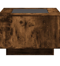 LED-Couchtisch Räuchereiche 60x60x40 cm Holzwerkstoff