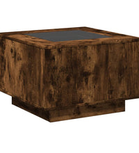 LED-Couchtisch Räuchereiche 60x60x40 cm Holzwerkstoff