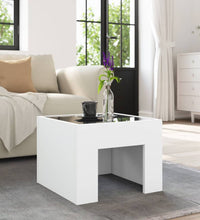 Couchtisch mit Infinity-LED Weiß 40x40x30 cm