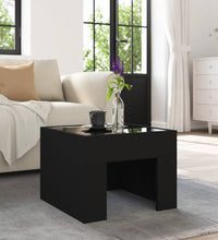 Couchtisch mit Infinity-LED Schwarz 40x40x30 cm