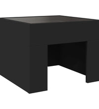 Couchtisch mit Infinity-LED Schwarz 40x40x30 cm