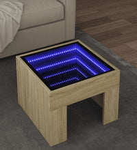 Couchtisch mit Infinity-LED Sonoma-Eiche 40x40x30 cm