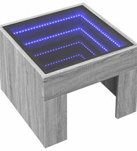 Couchtisch mit Infinity-LED Grau Sonoma 40x40x30 cm