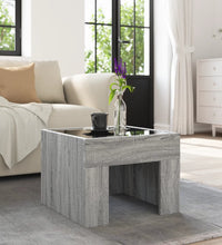 Couchtisch mit Infinity-LED Grau Sonoma 40x40x30 cm