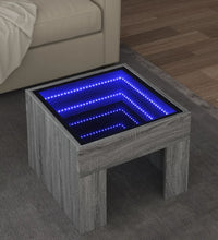 Couchtisch mit Infinity-LED Grau Sonoma 40x40x30 cm