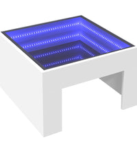 Couchtisch mit Infinity-LED Weiß 50x50x30 cm