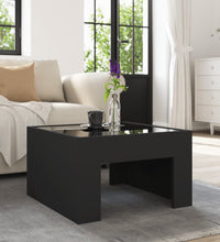 Couchtisch mit Infinity-LED Schwarz 50x50x30 cm