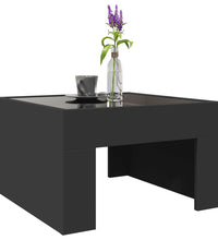 Couchtisch mit Infinity-LED Schwarz 50x50x30 cm