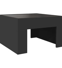 Couchtisch mit Infinity-LED Schwarz 50x50x30 cm