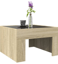 Couchtisch mit Infinity-LED Sonoma-Eiche 50x50x30 cm